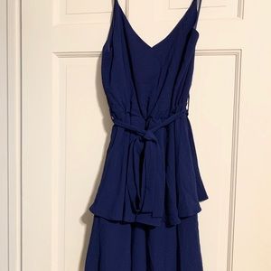 Gorgeous blue dress with a tie